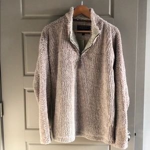 True Grit Frosty Cord Pile 1/4 zip pullover
